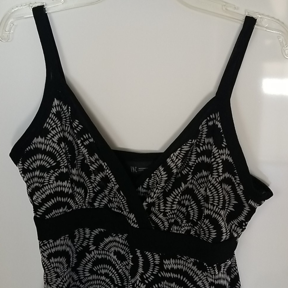 I.N.C Y2K Babydoll Spaghetti Strap Geometric Design Camisole Women's Size M - Picture 3 of 5